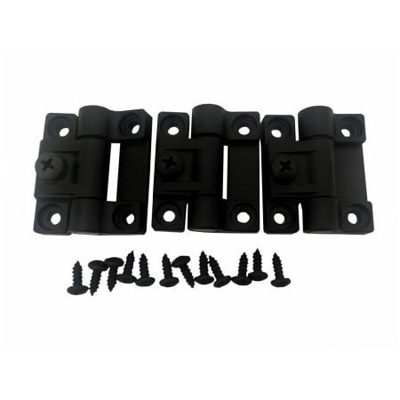 Adp Plastics Replacement Hinges for Rad-Cans, Black, 3/pk, 3PK 195047
